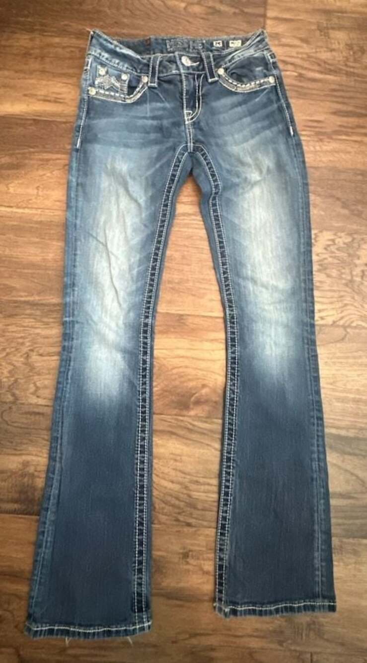 Miss Me JE1301BL Women's Embroidered Bootcut Jeans